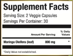 Moringa Magic Supplement Facts