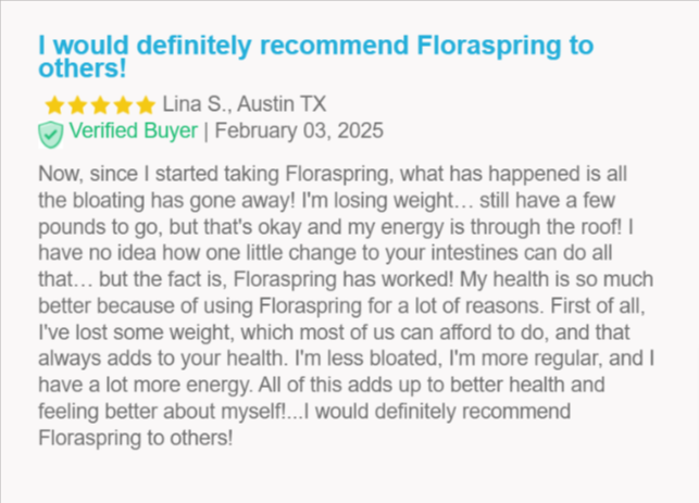 FloraSpring Customer reviews