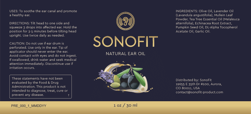 Sonafit Supplement Fact